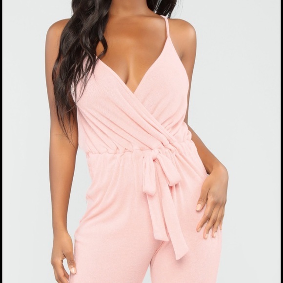 HOSTPICK!🌸Cozy pink wrap front romper - Picture 3 of 5